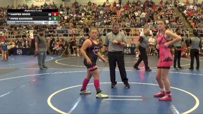 150 lbs Quarterfinal - Harper White, Greenfield McClain vs Piper Davidson, Chesapeake Wrestling Club