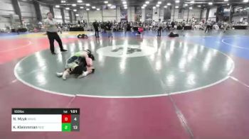 100 lbs Rr Rnd 1 - Nikolas Mzyk, RedNose Wrestling School - MS vs Kaden Kleinmman, Ride Out Wrestling Club