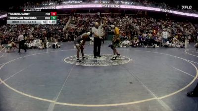 4A 144 lbs Quarterfinal - Donovan Edwards, Southwest Guilford High School vs Samuel Gantt, Pine Forest