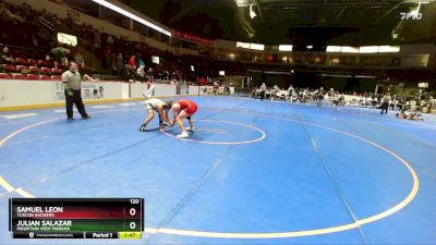 120 lbs Champ. Round 2 - Samuel Leon, Tuscon Badgers vs Julian Salazar, Mountain View Marana