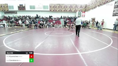 165 lbs Semifinal - Yuriy Kuzmichev, Westfield vs Jizaiah Candelario, Billerica