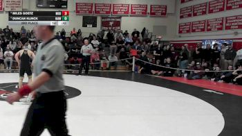 120 lbs 3rd Place - Miles Goetz, Middlebury vs Duncan Klinck, Harwood