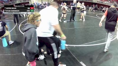 107 lbs Champ. Round 2 - Kylie Cudaback, Ogallala Youth Wrestling Club vs Aspen Miles, 308 Wrestling Academy