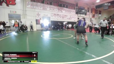 190 lbs Cons. Round 4 - Cesia Torres, Santiago (Garden Grove) vs Sierra Green, Burroughs