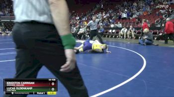 1A-106 lbs Cons. Round 4 - Lucas Oldenkamp, Lake Mills vs Kingston Carrigan, Riverside, Oakland