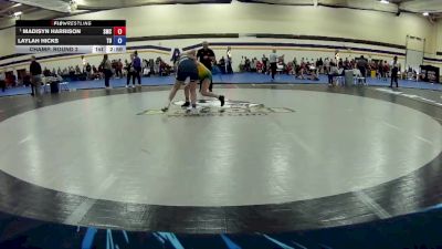 124 lbs Champ. Round 2 - Madisyn Harrison, Southwestern Michigan College vs Laylah Hicks, Trine University