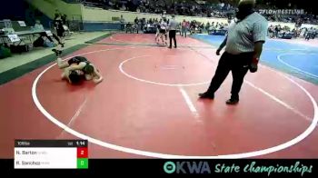 106 lbs Quarterfinal - Nelly Barton, Chandler Takedown Club vs Ramey Sanchez, Morris Wrestling Association