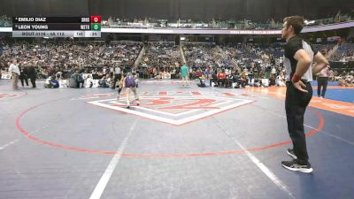 4A 113 lbs Cons. Semi - Emilio Diaz, South Rowan High School vs Leon Young, West Stokes High School