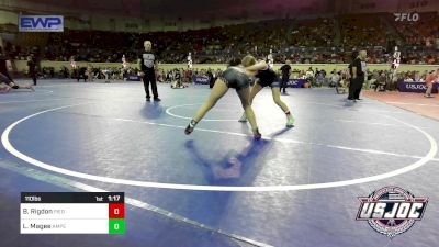 110 lbs Round Of 16 - Branson Rigdon, Piedmont vs Laynie Magee, Amped Wrestling Club