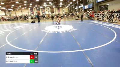 142 lbs Rr Rnd 3 - Peyton Hornsby, Indiana Outlaws Gold vs Dominic Volek, Triumph Blue