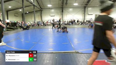 140 lbs Semifinal - Michael Masters, Morris Fitness Wrestling Club - (B) vs Koltin Meissner, Legacy Wrestling