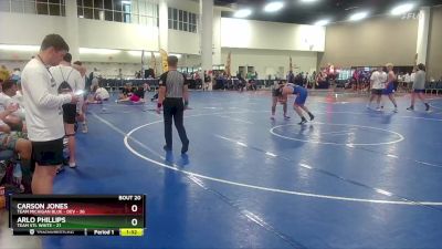 175 lbs Round 3 (16 Team) - Carson Jones, Team Michigan Blue - DEV vs Arlo Phillips, Team STL White