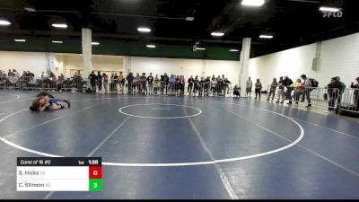 120 lbs Consi Of 16 #2 - Slater Hicks, CA vs Cameron Stinson, NC