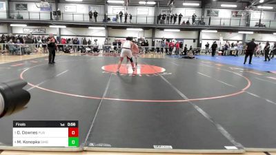 190 lbs Final - Devin Downes, Plainedge vs Maximus Konopka, Simsbury