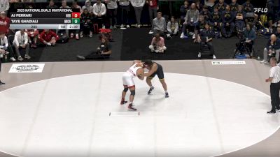 285 lbs Quarters & 1st Wb (16 Team) - Taye Ghadiali, Michigan vs AJ Ferrari, Nebraska