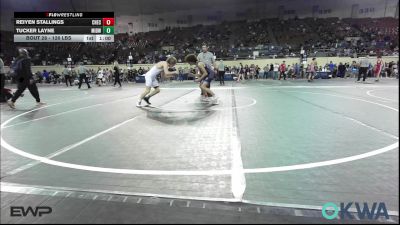 126 lbs Consi Of 16 #2 - Reiyen Stallings, Checotah Matcats vs Tucker Layne, Midwest City Bombers Youth Wrestling Club