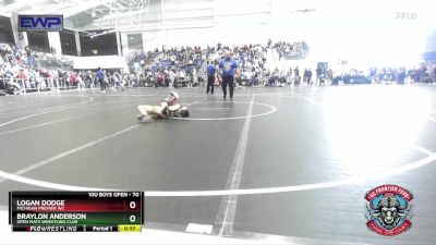 70 lbs Champ. Round 2 - Logan Dodge, Michigan Premier WC vs Braylon Anderson, Open Mats Wrestling Club