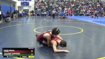 132 lbs Champ. Round 1 - Myer Kirian, MOHAWK vs Zachary Martinez, Morenci Area HS