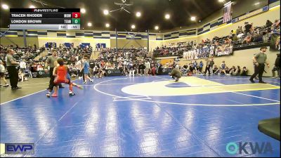 70 lbs 3rd Place - Tracen Rhoden, Midwest City Bombers Youth Wrestling Club vs London Brown, Team Guthrie Wrestling