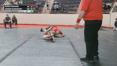 55_B lbs 7th Place - Kaden Slebodnik, Belle Vernon vs Andrew Schwarting, Central Bucks South