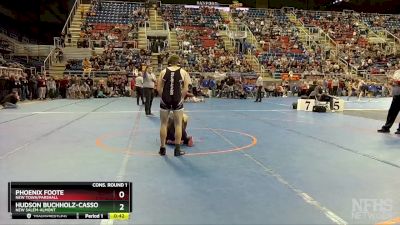 133 lbs Cons. Round 1 - Hudson Buchholz-Casson, New Salem-Almont vs Phoenix Foote, New Town/Parshall