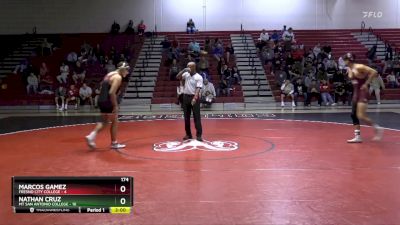 174 lbs Finals (2 Team) - Nathan Cruz, Mt San Antonio College vs Marcos Gamez, Fresno City College