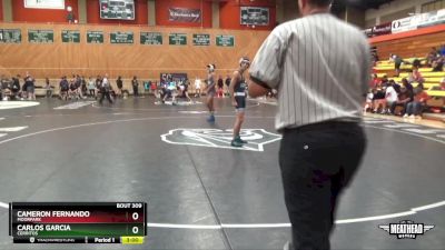 125 lbs Cons. Semi - Carlos Garcia, Cerritos vs Cameron Fernando, Moorpark