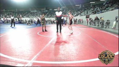 76 lbs Consolation - Ryker Roedenbeck, Tahlequah Wrestling Club vs Kyzer Sanders, Standfast