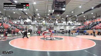 102 lbs Semifinal - Laiyla Almaguer, Durant High School Girls vs Natalie LeGrand, Sperry HS Girls