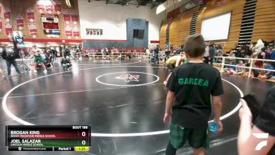 155 lbs Cons. Round 1 - Joel Salazar, Lincoln Middle School vs Brogan King, Rocky Mountain Middle School