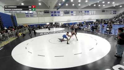 138 lbs Cons. Round 2 - Eli Cardenas, Inland Elite Wrestling Club vs Mason Clowminzer, San Marcos HS