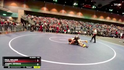 175 lbs Champ. Round 1 - Joseph Arminas, Lassen vs Paul Walker, Pahrump Valley