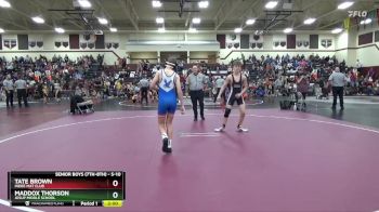 S-10 lbs Round 4 - Maddox Thorson, Jesup Middle School vs Tate Brown, Indee Mat Club
