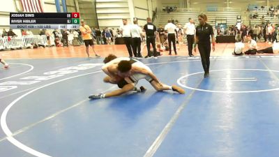 132 lbs Consolation - Josiah Sims, OH vs River Hibler, NJ