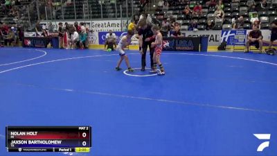 70 lbs Semifinal - Nolan Holt, MI vs Jaxson Bartholomew, TX