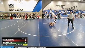 100 lbs Cons. Semi - Kinley Roth, Grantsville Wrestling Club vs Avery Roberts, AVIATOR WRESTLING CLUB