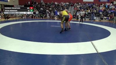 184 lbs Champ. Round 1 - Josue Mendoza, Emmanuel College vs Thomas Crawford, Brewton-Parker (GA)