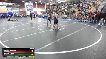 132 lbs Quarterfinal - Amir Khanjan, Westview vs Diego Arias, Brawley Union