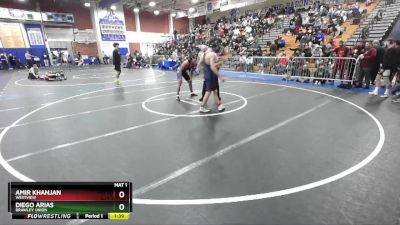 132 lbs Quarterfinal - Amir Khanjan, Westview vs Diego Arias, Brawley Union