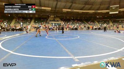 105 lbs Rr Rnd 4 - Aaliyah Coombes, Wyandotte Youth Wrestling vs Gabriela Motte, Tulsa Blue T Panthers