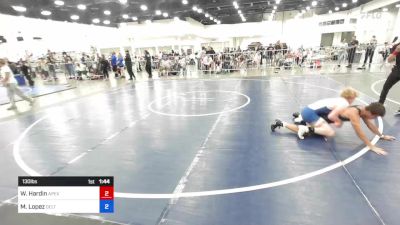 130 lbs Round Of 16 - Wallace Hardin, Apex Wr Ac vs Manny Lopez, Delta Wrestling Club