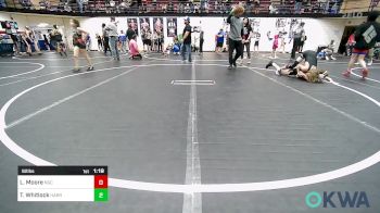 92 lbs Quarterfinal - Liam Moore, Norman Grappling Club vs Ty Whitlock, Harrah Little League Wrestling