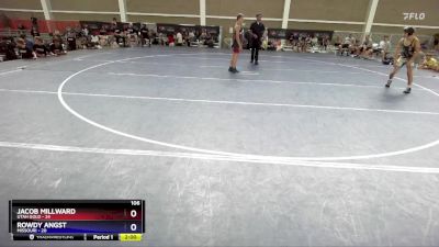 106 lbs Semis & 1st Wrestleback (8 Team) - Jacob Millward, Utah Gold vs Rowdy Angst, Missouri