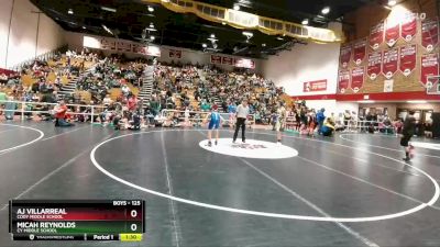 125 lbs Cons. Round 4 - Aj Villarreal, Cody Middle School vs Micah Reynolds, CY Middle School