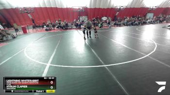 32-41 lbs Round 3 - Lightning Whiterabbit, Coon Rapids Mat Bandits Wrestling Club vs Hyrum Clapier, Wisconsin