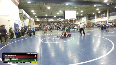 138 lbs Cons. Round 3 - Julian Solis, Calvary Chapel vs Isaiah Mendez, Righetti