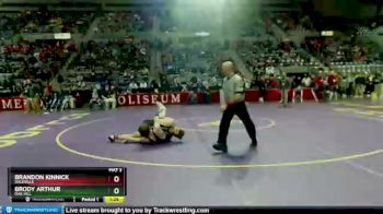 145 lbs Quarterfinal - Brody Arthur, Oak Hill vs Brandon Kinnick, Daleville