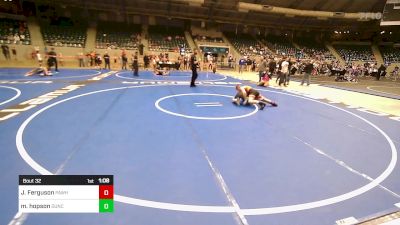 120 lbs Semifinal - John (JD) Ferguson, Pawhuska Elks Takedown vs Matthew Hopson, Duncan Demon Wrestling