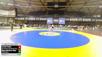 100 lbs Cons. Semis - Amelia Dulitz, Mat Demon Wrestling Club vs Maya Martinez Alejo, Washington