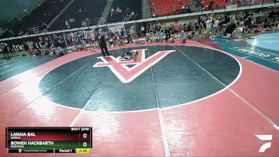 48-58 lbs Round 3 - Lanaia Bal, Hawaii vs Bowen Hackbarth, Montana